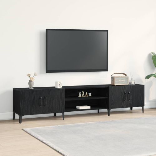 ТВ шкаф Черния дъб 180 x 31,5 x 40 см Инженерно дърво