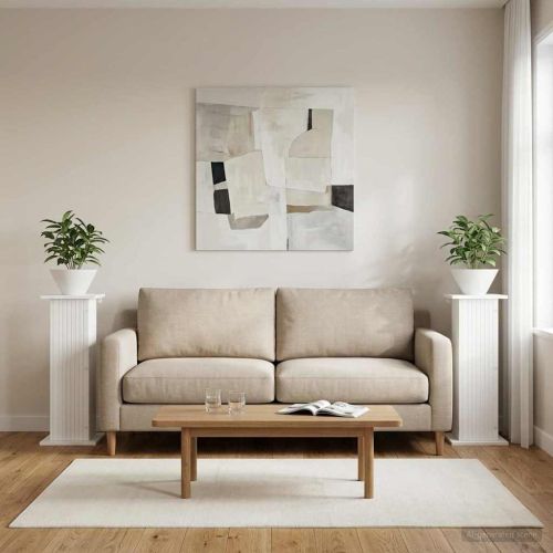 Стойка за растения 2 бр. Бяло 30,5 x 30 x 80,5 см