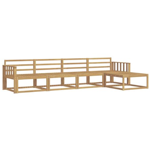 Комплект дивани за открито 5 pcs Бяло 329 x 162,5 x 73 см