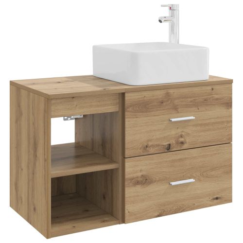 Комплект мебели за баня 2 pcs Дъб артизан Инженерна дървесина