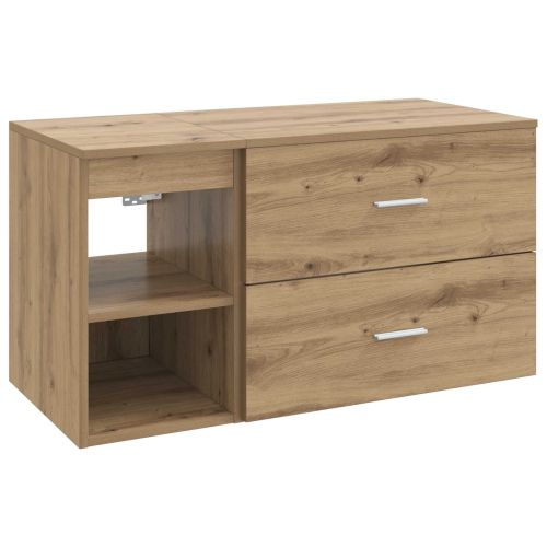 Комплект мебели за баня 2 pcs Дъб артизан Инженерна дървесина
