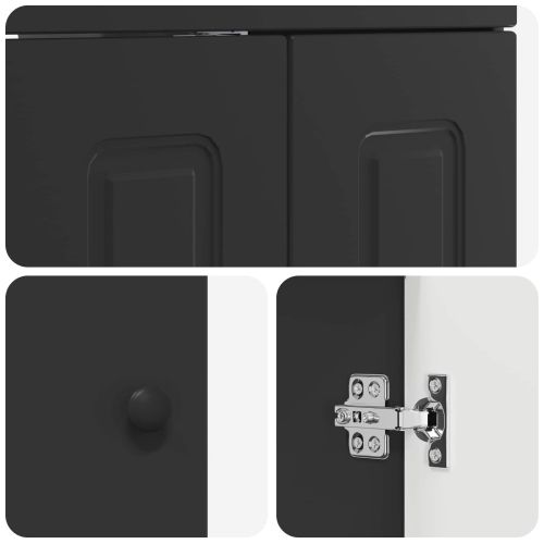 Комплект мебели за баня Черно 78,5 x 37,5 x 81 см