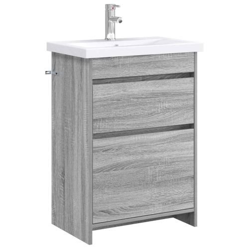 Комплект мебели за баня Сив Сонома 61 x 40 x 84,5 см