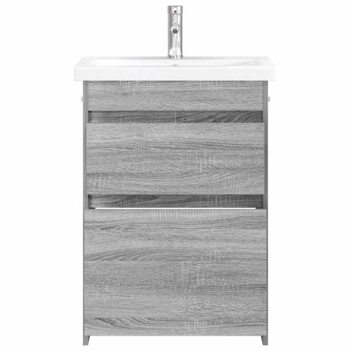 Комплект мебели за баня Сив Сонома 61 x 40 x 84,5 см
