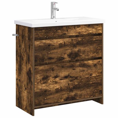 Комплект мебели за баня Опушен дъб 81 x 40 x 84,5 см