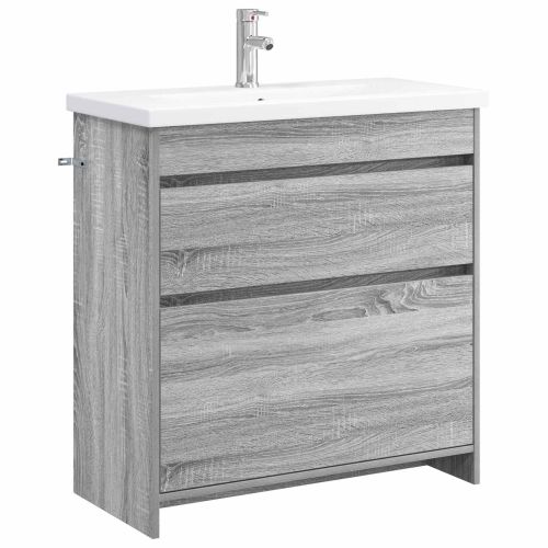 Комплект мебели за баня Сив Сонома 81 x 40 x 84,5 см