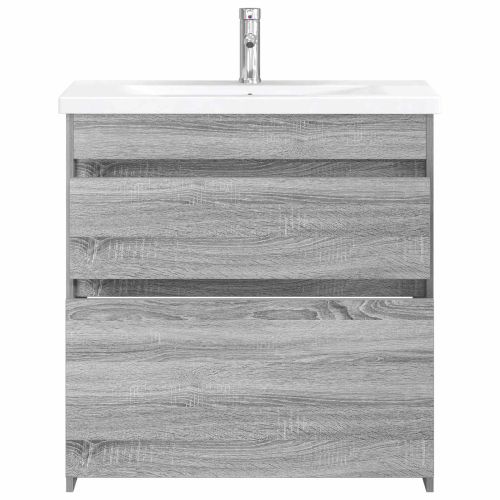 Комплект мебели за баня Сив Сонома 81 x 40 x 84,5 см