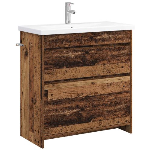 Комплект мебели за баня Старо дърво 81 x 40 x 84,5 см