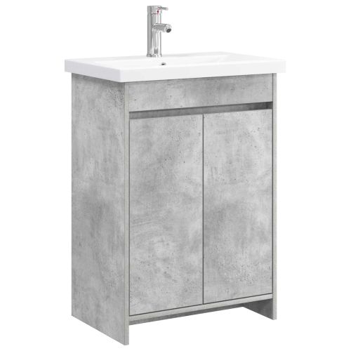 Комплект мебели за баня Бетонно сиво 61 x 40 x 84,5 см