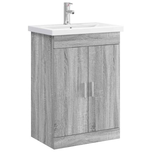 Комплект мебели за баня Сив Сонома 61 x 40 x 84,5 см