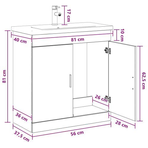 Комплект мебели за баня Бяло 81 x 40 x 84,5 см
