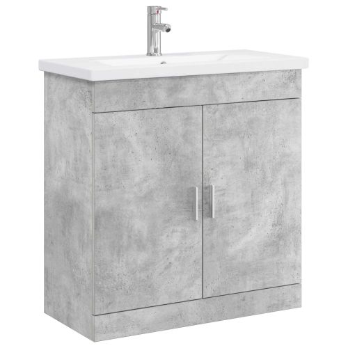 Комплект мебели за баня Бетонно сиво 81 x 40 x 84,5 см