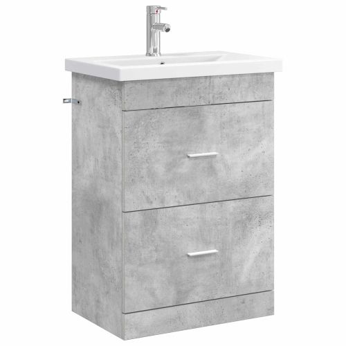 Комплект мебели за баня Бетонно сиво 61 x 40 x 84,5 см