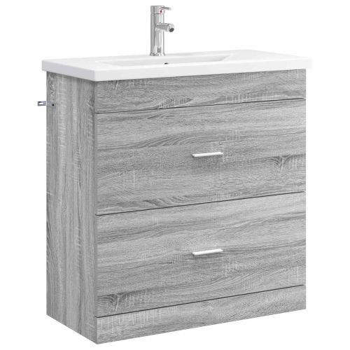 Комплект мебели за баня Сив Сонома 81 x 40 x 84,5 см