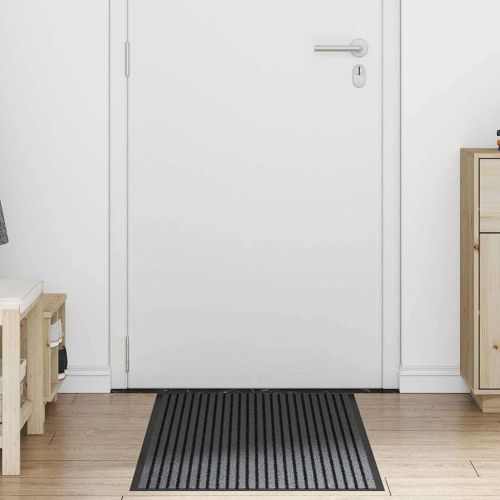 Мат за врата Черно 60 x 150 cm Полипропилен