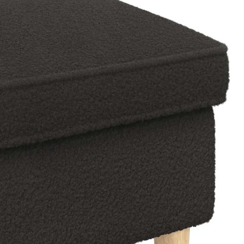 Пуф за крака Черно 55 x 35 x 41 см Букле