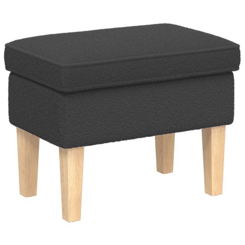 Пуф за крака Тъмносиво 55 x 35 x 41 см Букле