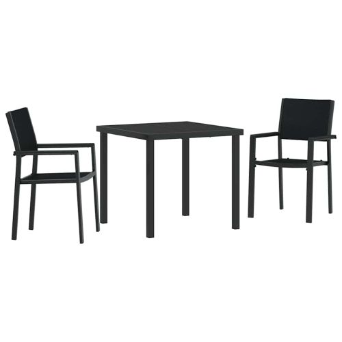 Комплект за хранене в градината 3 pcs Черно