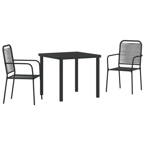 Комплект за хранене в градината 3 pcs Черно