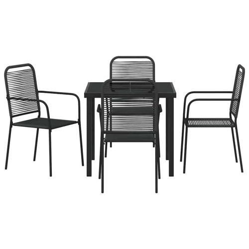 Комплект за хранене в градината 5 pcs Черно