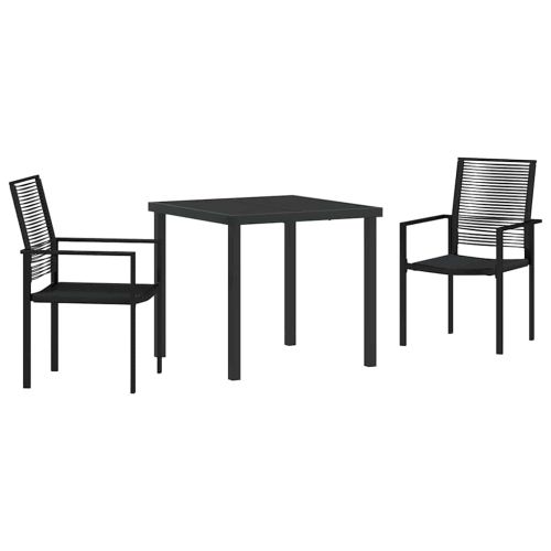 Комплект за хранене в градината 3 pcs Черно
