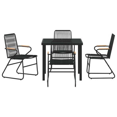 Комплект за хранене в градината 5 pcs Черно