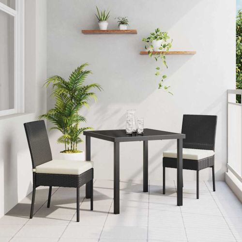 Комплект за хранене в градината 3 pcs Черно