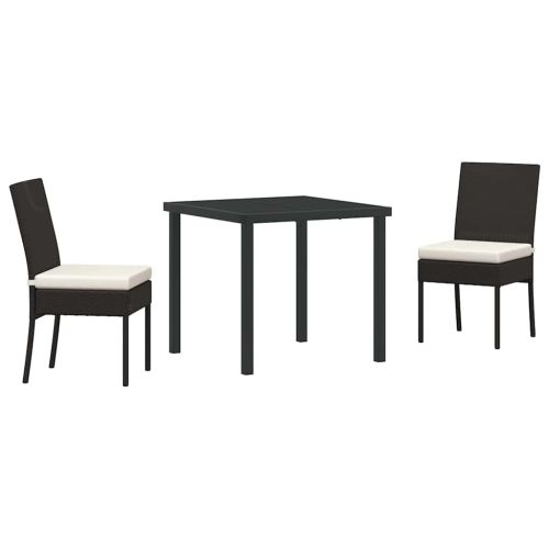 Комплект за хранене в градината 3 pcs Черно