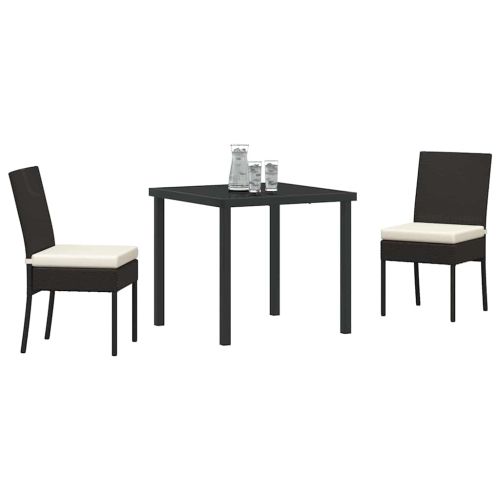 Комплект за хранене в градината 3 pcs Черно