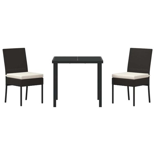 Комплект за хранене в градината 3 pcs Черно