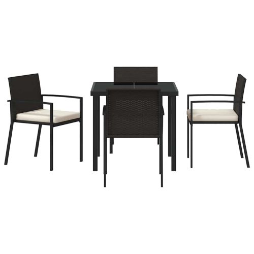 Комплект за хранене в градината 5 pcs Черно