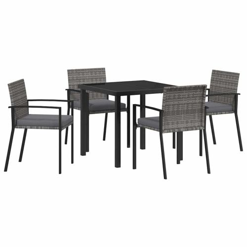 Комплект за хранене в градината 5 pcs Сив