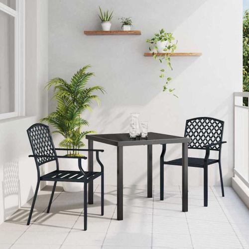Комплект за хранене в градината 3 pcs Антрацит