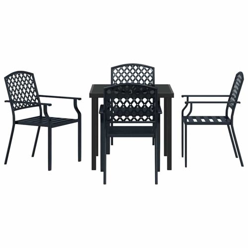 Комплект за хранене в градината 5 pcs Антрацит