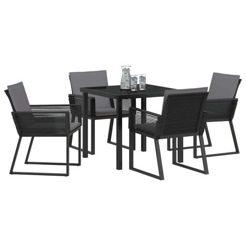 Комплект за хранене в градината 5 pcs Черно