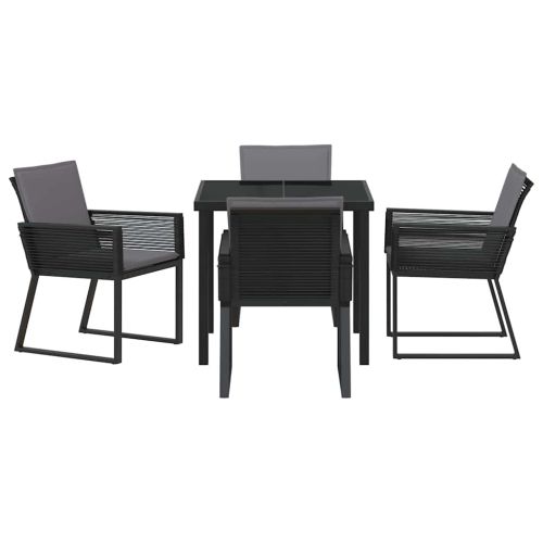 Комплект за хранене в градината 5 pcs Черно