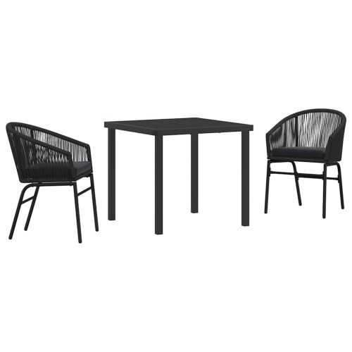 Комплект за хранене в градината 3 pcs Черно