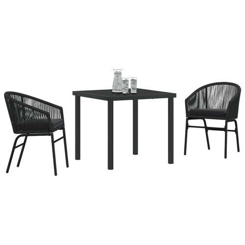 Комплект за хранене в градината 3 pcs Черно