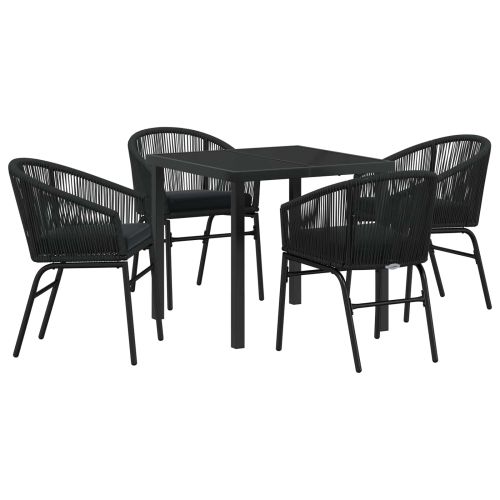 Комплект за хранене в градината 5 pcs Черно