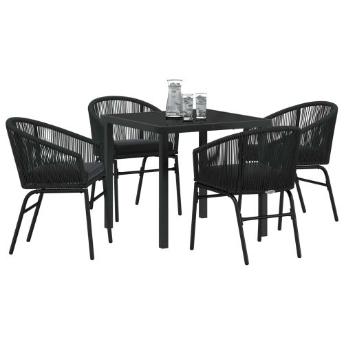 Комплект за хранене в градината 5 pcs Черно