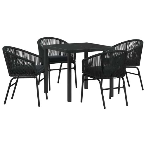 Комплект за хранене в градината 5 pcs Черно