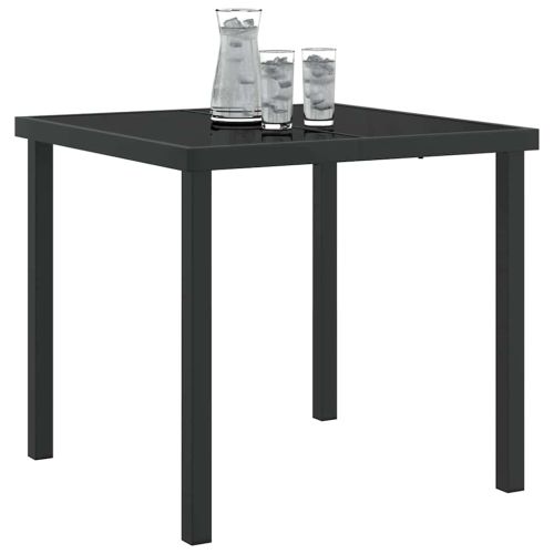 Градинска маса Черно 80 x 80 x 73 см Метал