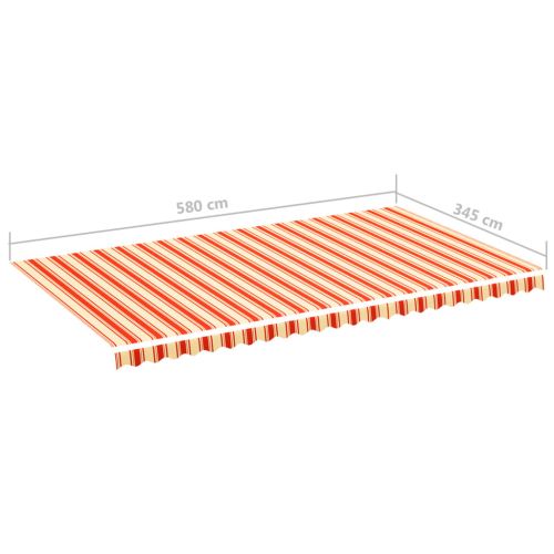 Резервно платнище за тенти, жълто и оранжево, 6x3,5 м