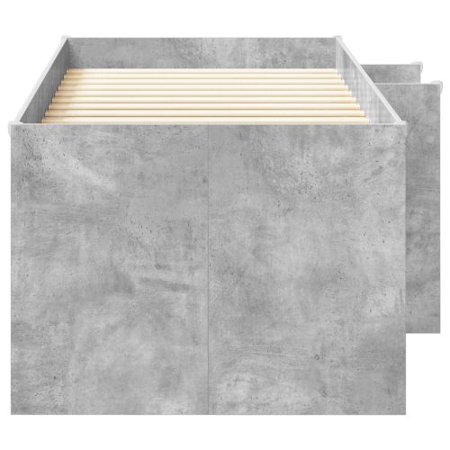 Легло за деца с висока рамка 2 pcs Бетон 193 x 96,1 x 68,5 см