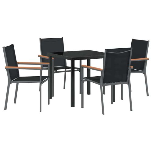 Комплект за хранене в градината 5 pcs Черно