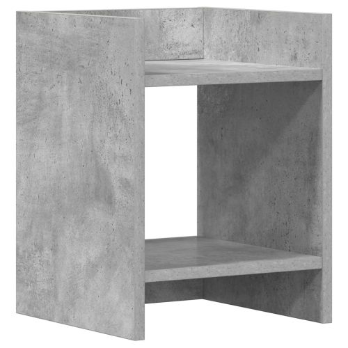 Стойка за растения с рафт 2 pcs Бетонно Сиво 30 x 30 x 40 cm