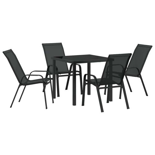 Комплект за хранене в градината 5 pcs Черно