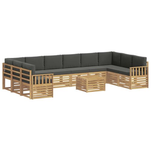Комплект дивани за открито 8 pcs Бяло и антрацит