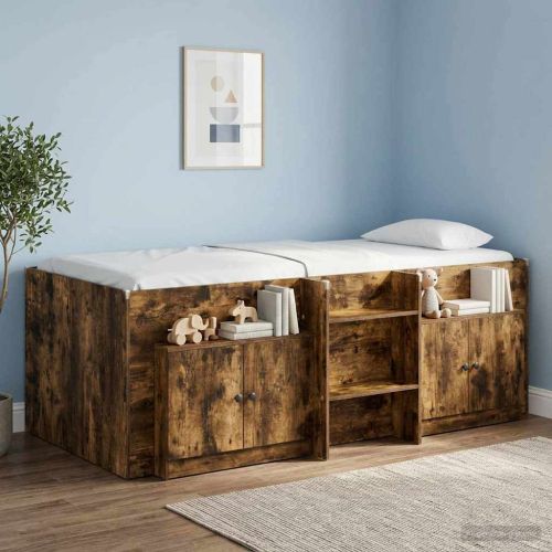 Шкаф за легло със съхранение 2 pcs Пушена Дъб 66 x 35 x 48 см