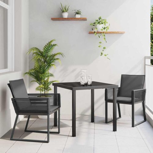 Комплект за хранене в градината 3 pcs Черно